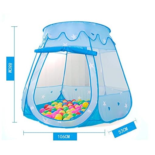 Princess Play Tent, portable develop intelligence energetic consumption Ball Pool Indoor Outdoor Teepee-blue - Image 9