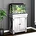 20 Gallon Wood Aquarium Stand Rustic White Rectangle Shape andthumb 1