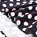 Anni Coco Women's 1950s Vintage Audrey Hepburn Floral Scoop Neckline Stitching A-Line Swing Dresses Black and Polka Dots Medium