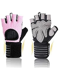 BOBURACN Guantes de entrenamiento para hombres y mujeres, guantes de levantamiento de peso para fitness, ejercicio, escalada, mancuernas, transpirables y antideslizantes, guantes de gimnasio acolchados