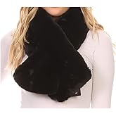 Sakkas Kiy Loophole Faux Fur Long Soft Warm Comfortable Textured Bow Scarf