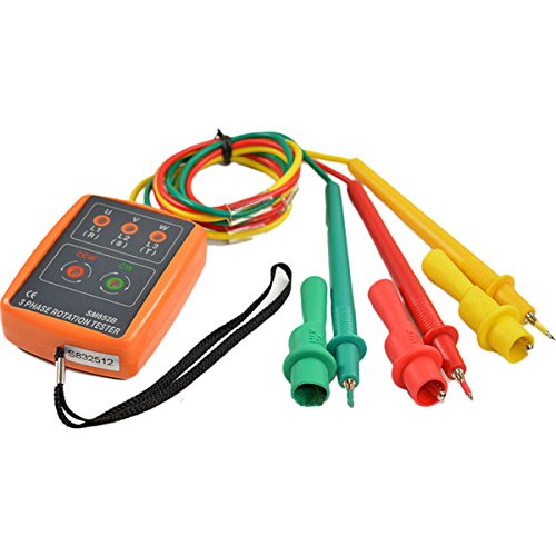 SM852B 60V-600V AC 3 Phase Rotation Tester Indicator Detector Meter Sequence Presence With LED Buzzer - Thumbnail 5