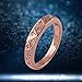 joyliveCY Elegant Women Xmas Gift Rose Gold Filled Plain Cut Smooth Copper Ring Size 8