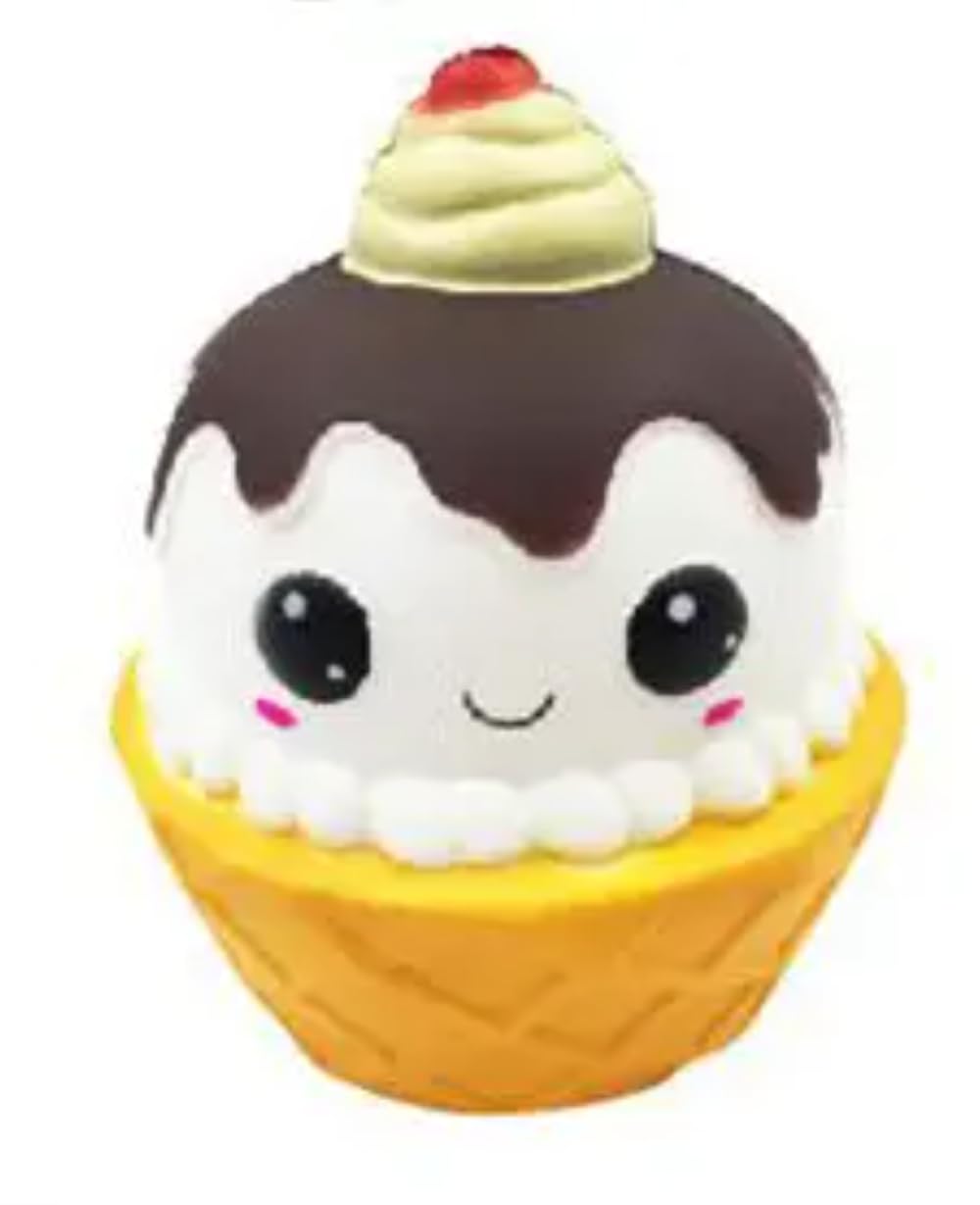 1 Pc Giant Squishies Smore Waffle Cake Pizza Hot Dog Cup Cake Burger Popcorn Soft Slow Rising Squeeze Stress Relief Kids Toy Valentines Day Gifts (Cup Cake)