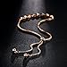 DIFINES Redbarry Marquise Shaped CZ Diamond Paved Adjustable Chain Bracelet for Women Girls, 2 Colors, Gift for Love, Thanksgiving, Christmas Year
