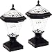 GreenLighting 2 Pack Adonia Solar Post Cap Light for 4 x 4 Wood Posts (Black)