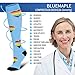 Bluemaple 4 Pack Compression Socks for Women and Men -Best Support for Medical,Running,Nursing,Athletic