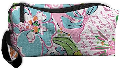Flowers Design 3D Printing Zipper Closure Cosmetic Makeup Bag Pencil Pen Case Travel Bag Tote For Women Girls