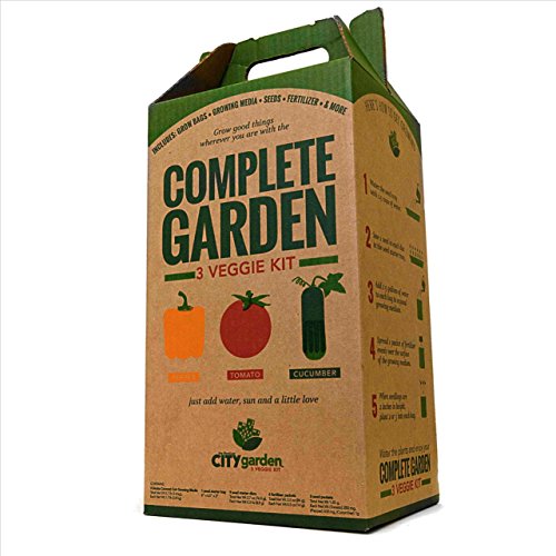 City Garden Complete Garden Kit – Everything You Need to Grow Tomatoes, Peppers, Cucumbers At Home
