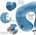 3in1 - Travel Neck Pillow with an Excellent 3D Sleep MASK, 1 Pair of HIGH- Fidelity EARPLUGS and a Compact Carry Bag – All The Best Things to Relax Your Mind Wherever You are – MyTravelUp (Blue)
