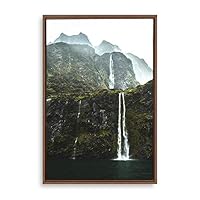 Framed Canvas Wall Art Waterfall Canvas Prints Home Artwork Decoration for Living Room,Bedroom - 16x24 inches