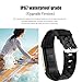 Fitness Tracker Heart Rate Monitor Activity Health Tracker Waterproof Smart Wristband Band with Pedometer Sleep Monitor Step Calorie Counter Bluetooth Bracelet for Swimming Bicycling (Black)