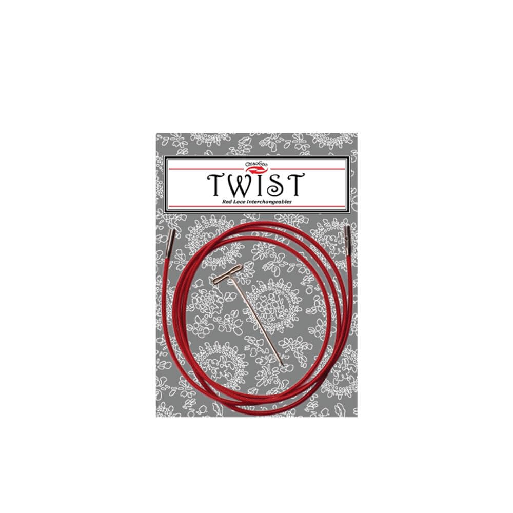 ChiaoGoo Twist Small Lace Interchangeable Cables, 37-Inch, Red