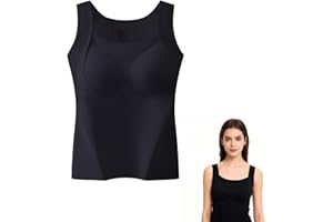 Thickened Warm Tank Top with Shelf Bra, Women's Thermal Tank Tops with Built-in Bra, 2 in 1 Warming Vest