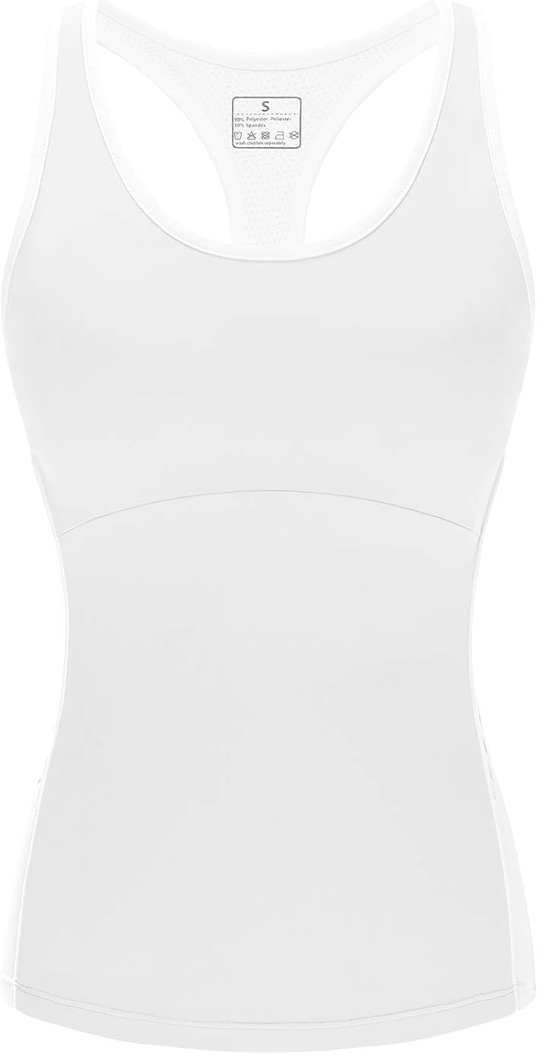 yoga top with built in shelf bra