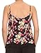 Simplicity Women's Multi Colored Print Spaghetti Strap Cami Top w/ Tassel Trim