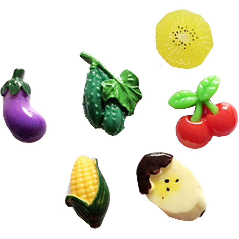 YZBear - Juego de 6 imanes para nevera, mininevera, verduras ...