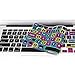 Allytech Silicone Keyboard Cover with Pattern Compatible MacBook Pro 13/15 /17 Inch (with/Without Retina Display), iMac and MacBook Air 13 Inch, Big Font Colorful