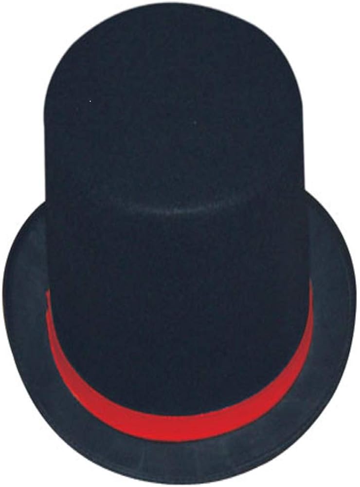 red and black top hat