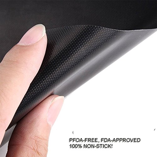 Ksmxos Nonstick BBQ Grill Mat - Perfect for Charcoal, Electric and Gas Grill - Reusable, Easy to Clean - Set of 3 Mats - Essential Grilling Accessories for Home Cooks.