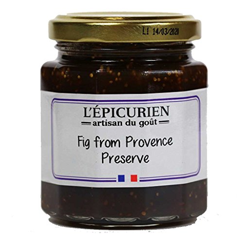 L'Epicurien Fig Preserves from Provence, French Artisan Jam, 7.4 ounce jar