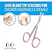 Premium Facial Hair Scissors for Men & Women – Rounded Safety Tip for Nose, Ear, Eyebrow, Mustache – Stainless Steel Precision Grooming Clippers