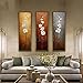 3Pcs Colorful Flower Canvas Abstract Painting Print Art Wall Home Decor Unframed