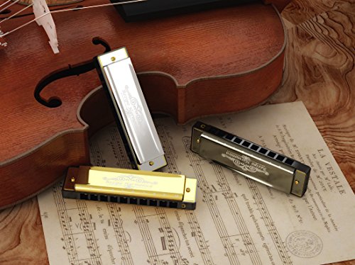 image for 2 PCS Diatonic Harmonica Standard 10 Hole 20 Tones Harmonica Key of C 