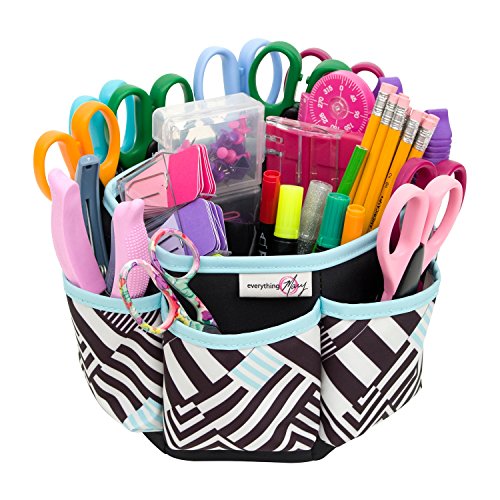 Everything Mary Hexagon Spinning Desk Organizer | Storage for Office, Home, Desktop, and Craft | Storage Bin for Desk Accessories, Pencils, Pens, Scissors, and Office Supplies