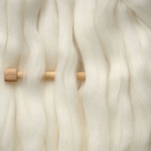 EASY SPINNING FIBER - Learn Spinning in a Jiffy. Pre-Drafted Pencil Roving. Luxuriously Soft Silk Merino, Lotus