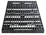 24 Inch x 36 Inch Heavy Duty Fountain Basin Grate - For Pond and Water Garden Features and More - Hides Reservoirs - Holds Bubblers, Rocks, Other Decorations - Will Not Rust - Black - Can Be Cut