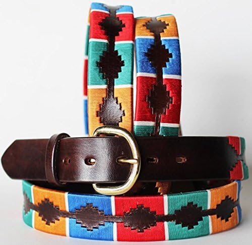 PRORIDER Hand Crafted Argentinian Brown Leather Polo Belt USA 2619RS