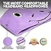 CozyPhones Over The Ear Headband Headphones - Kids Headphones Volume Limited with Thin Speakers & Super Soft Fleece Headband - Purple Frog