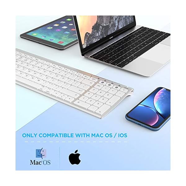 Bluetooth-Keyboard-for-Mac-Jelly-Comb-KUS015G-2-Multi-Device-Wireless-Keyboard-Full-Size-Ultra-Slim-UK-QWERTY-Specially-for-Apple-OSiOS-Systems-White-and-Silver Bluetooth Keyboard for Mac, Jelly Comb KUS015G-2 Multi-Device Wireless Keyboard Full Size Ultra Slim UK QWERTY Specially…