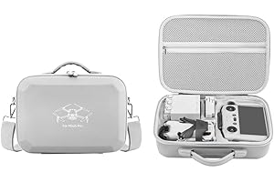 DFTIM Waterproof Hard Case For DJI Mini 4 Pro/Mini 3/3 Pro Case, Portable Travel Shoulder Bag Also Storage for DJI RC/RC2 Con