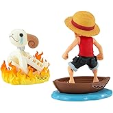 Banpresto Monkey.D.Luffy & Going Merry One Piece Action Figure - World Collectable Log Stories 8 cm - BP28928P Multicolor - Collectible Figure - Great for Anime Fans