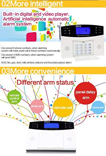 Wireless Autodial Burglar Security Alarm System DIY Kit Home Door Window Motion Detector Sensor