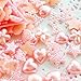 160 pcs Assorted Pearlized Flat Back Cabochon 6mm to 18mm Pink Heart Star *Ship with Samples from GreatDeal68*