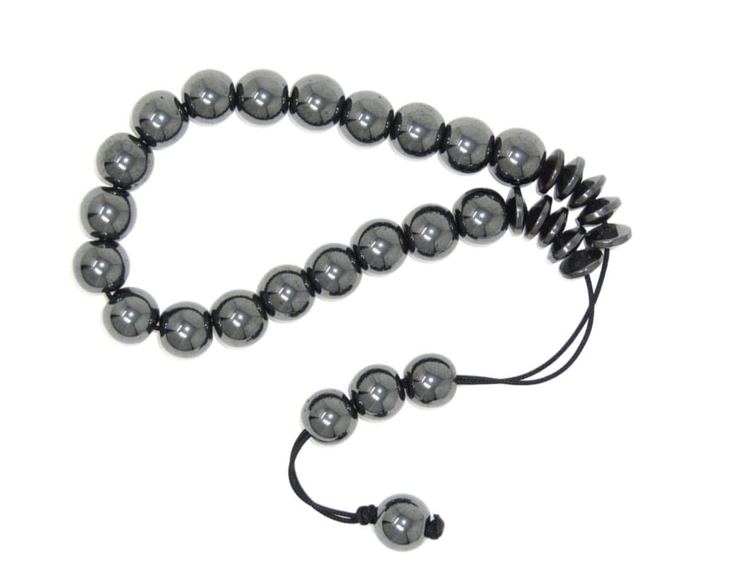 N3 HT Greek Style Loose Strung Komboloi Prayer Beads Worry Beads Handmade 10mm Hematite Gemstone Beads