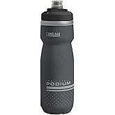 CamelBak Podium Chill Water Bottle 21oz, Black | Easy Squeeze Design, Double Wall Insulation, High Flow Self Sealing Cap, Secure Bike Cage Fit, Durable Cycling Bottle