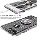 OCYCLONE Cute Glitter Case with Ring Compatible with iPhone 8 Plus 7 Plus for Women Girl, Black