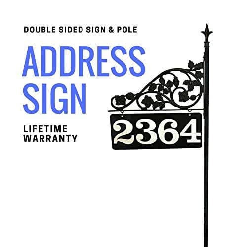 Driveway Address Sign Double Sided Reflective House