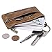 QEES Men's Coin Purse, Genuine Leather Change Purse, Mini Cash Wallet for Father Husband GJB31-2
