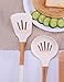 HOROYA Ivory-White Silicone Cooking Utensils - 7 Kitchen Utensils Set for Nonstick Pan Heat Resistant Cooking Tools