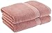 Superior Egyptian Cotton Pile Bath Towel Set of 2, Ultra Soft Luxury Towels, Thick Plush Essentials, Absorbent Heavyweight, Guest Bath, Hotel, Spa, Home Bathroom, Shower Basics, Tea Rose