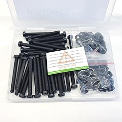 Pzsmocn 90 Pieces/30 Sets M6*50 mm Plastic Black