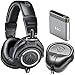 Audio Technica ATH-M50X Headphones + Slappa Case + Headphone Amplifier (Black)