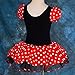Dressy Daisy Toddler Girls' Polka Dots Halloween Christmas Fancy Dress Dance Costume with Headband Size 2T to 3T Red & Black
