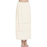MANCYFIT Half Slip for Women Under Dresses Full Length Long Under Skirt with Lace 36"