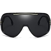 willochra Oversized Wrap Around Sunglasses for Women Men Futuristic Shades, Fashion Trendy Shield Sun Glasses F25